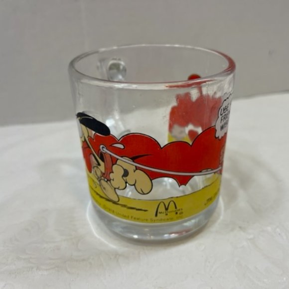 Garfield Use Your Friends Wisely Glass Coffee Tea Mug McDonalds 1978 Jim Davis - Picture 10 of 12